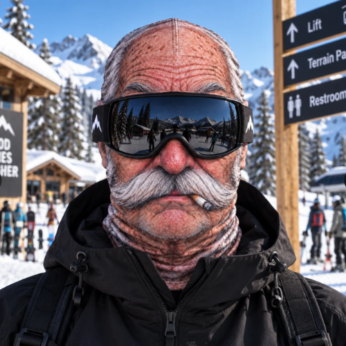 Cagoule de ski SkiGoule avec casque et masque
