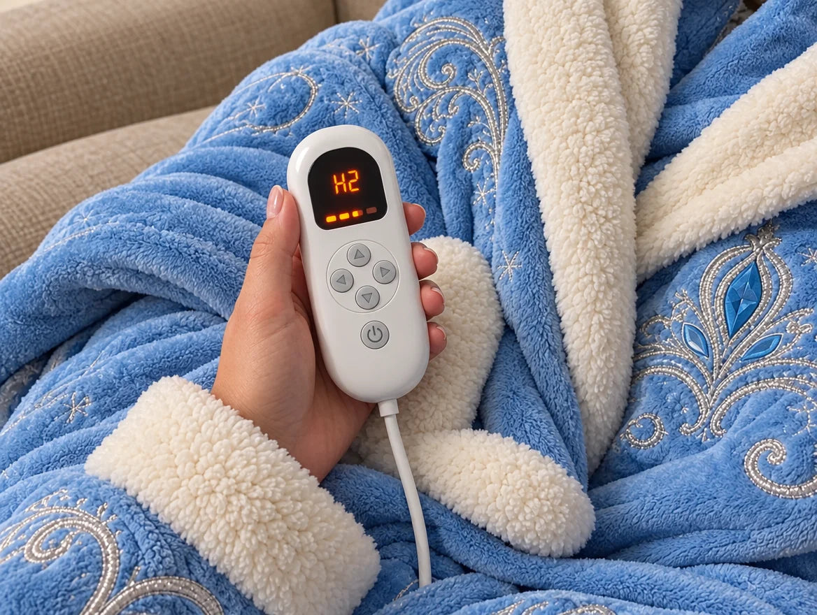 Télécommande du peignoir chauffant Princia en main